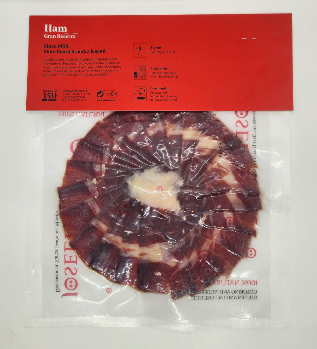 Joselito 100% Jamón Ibérico (Pata Negra) acorn-fed 2020 sliced in-house 70g