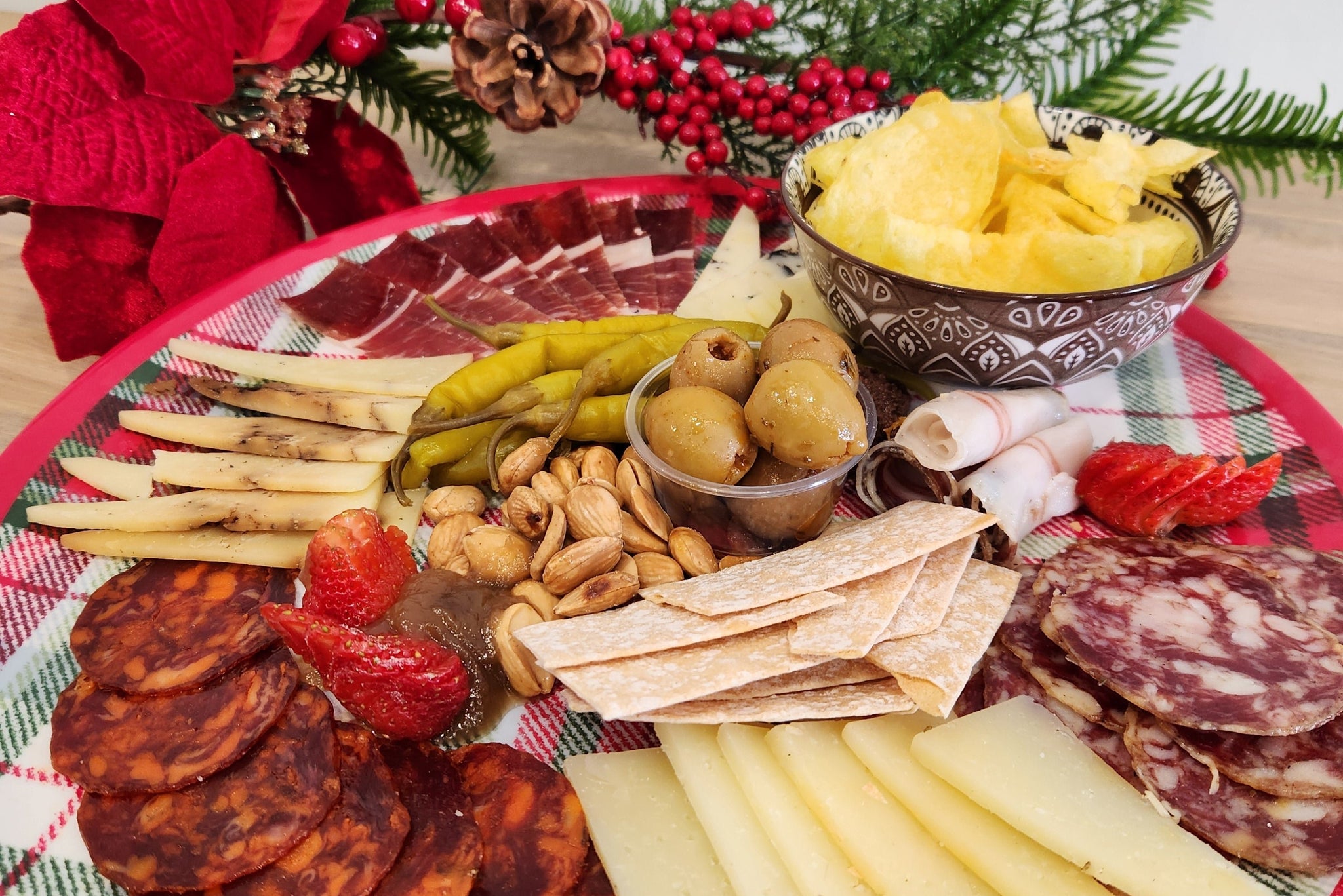 Christmas Plate Charcuterie Board