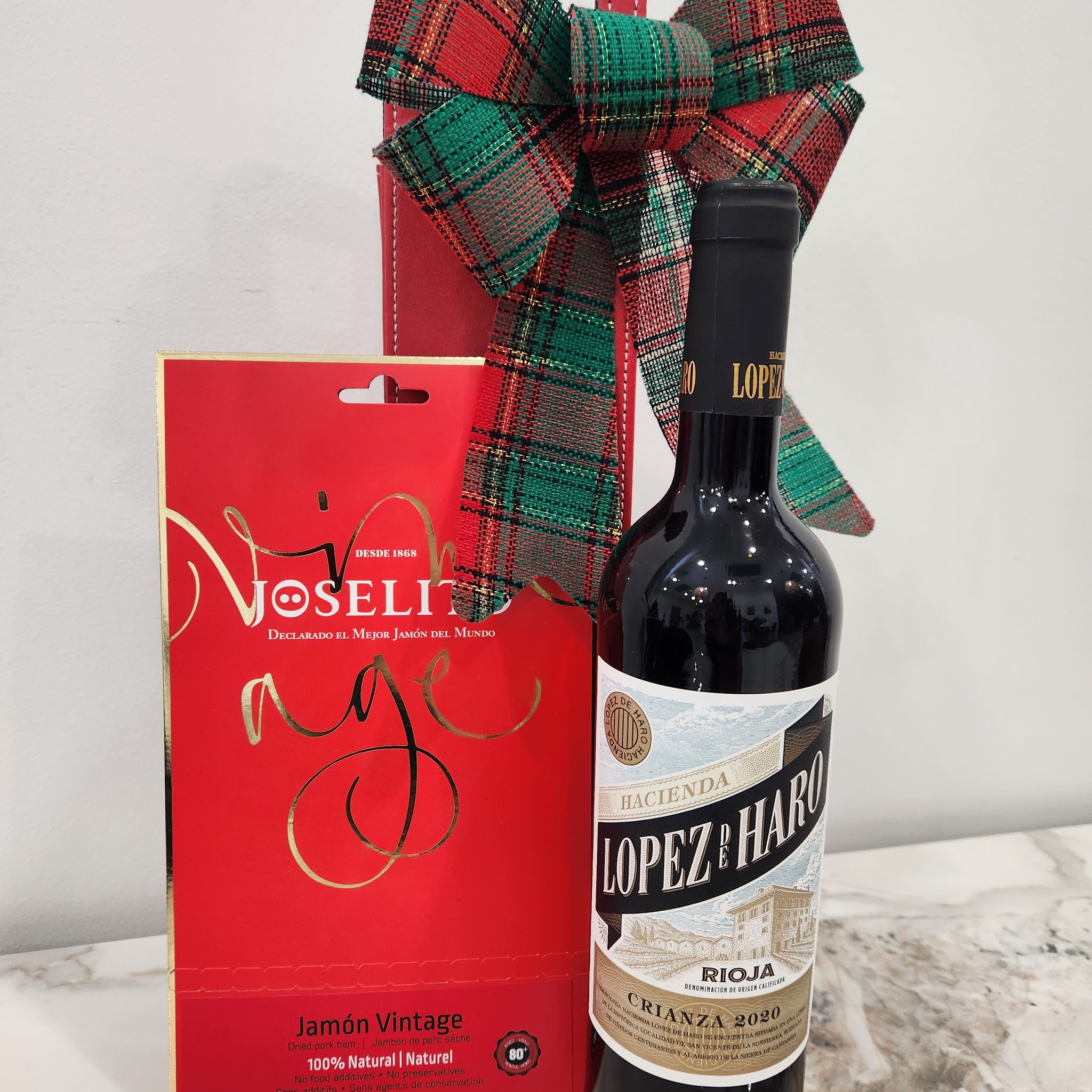 Gift Bundle - Lopez de Haro 2020 Crianza & Jamón Joselito Vintage 80+ months