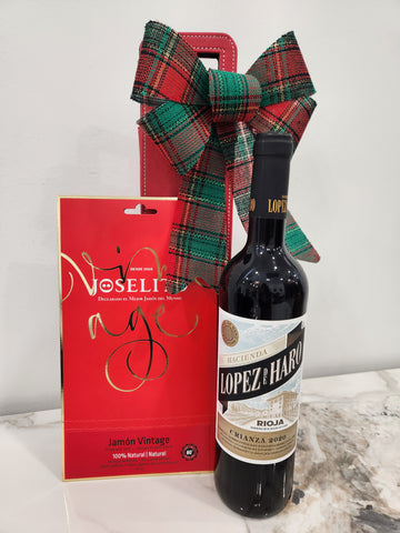 Gift Bundle - Lopez de Haro 2020 Crianza & Jamón Joselito Vintage 80+ months